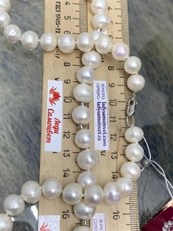 *Ожерелье р.55 д.9*10 Белый Жемчуг арт. 811000540109.055-124 - фото 252907