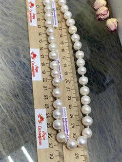 *Ожерелье р.55 д.9*10 Белый Жемчуг арт. 811000540109.055-124 - фото 252909