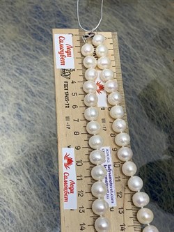 *Ожерелье р.55 д.9*10 Белый Жемчуг арт. 811000540109.055-124 - фото 252910