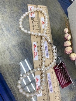 *Ожерелье р.55 д.7*8 Белый Жемчуг арт. 810800520002.055-567 - фото 252928 *Ожерелье р.55 д.7*8 Белый Жемчуг арт. 810800520002.055-567 - фото 252928