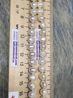 *Ожерелье р.55 д.7*8 Белый Жемчуг Барокко арт. 810800800002.055-904 - фото 253049 *Ожерелье р.55 д.7*8 Белый Жемчуг Барокко арт. 810800800002.055-904 - фото 253049