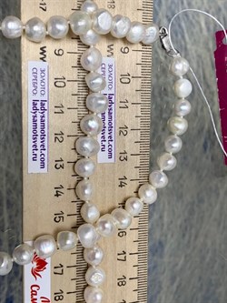 *Ожерелье р.55 д.7*8 Белый Жемчуг Барокко арт. 810800800002.055-904 - фото 253051 *Ожерелье р.55 д.7*8 Белый Жемчуг Барокко арт. 810800800002.055-904 - фото 253051