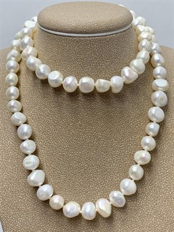 *Ожерелье р.55 д.7*8 Белый Жемчуг Барокко арт. 810800800002.055-904 - фото 253052 *Ожерелье р.55 д.7*8 Белый Жемчуг Барокко арт. 810800800002.055-904 - фото 253052