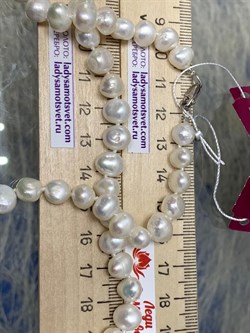 *Ожерелье р.55 д.7*8 Белый Жемчуг Барокко арт. 810800800002.055-149 - фото 253055 *Ожерелье р.55 д.7*8 Белый Жемчуг Барокко арт. 810800800002.055-149 - фото 253055