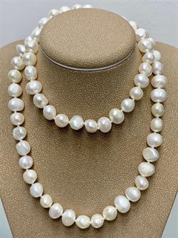 *Ожерелье р.55 д.7*8 Белый Жемчуг Барокко арт. 810800800002.055-149 - фото 253057 *Ожерелье р.55 д.7*8 Белый Жемчуг Барокко арт. 810800800002.055-149 - фото 253057