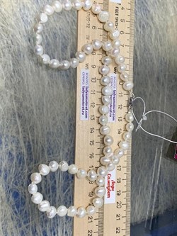 *Ожерелье р.55 д.7*8 Белый Жемчуг Барокко арт. 810800800002.055-944 - фото 253063 *Ожерелье р.55 д.7*8 Белый Жемчуг Барокко арт. 810800800002.055-944 - фото 253063