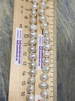 *Ожерелье р.55 д.7*8 Белый Жемчуг Барокко арт. 810800800002.055-944 - фото 253064 *Ожерелье р.55 д.7*8 Белый Жемчуг Барокко арт. 810800800002.055-944 - фото 253064