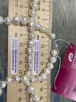 *Ожерелье р.55 д.7*8 Белый Жемчуг Барокко арт. 810800800002.055-692 - фото 253069 *Ожерелье р.55 д.7*8 Белый Жемчуг Барокко арт. 810800800002.055-692 - фото 253069