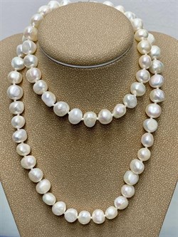 *Ожерелье р.55 д.7*8 Белый Жемчуг Барокко арт. 810800800002.055-692 - фото 253072 *Ожерелье р.55 д.7*8 Белый Жемчуг Барокко арт. 810800800002.055-692 - фото 253072