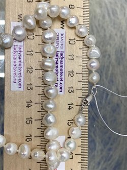 *Ожерелье р.50 д.7*8 Белый Жемчуг Барокко арт. 810800800002.050-937 - фото 253082 *Ожерелье р.50 д.7*8 Белый Жемчуг Барокко арт. 810800800002.050-937 - фото 253082