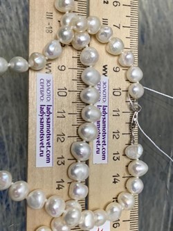 *Ожерелье р.50 д.7*8 Белый Жемчуг Барокко арт. 810800800002.050-661 - фото 253089 *Ожерелье р.50 д.7*8 Белый Жемчуг Барокко арт. 810800800002.050-661 - фото 253089