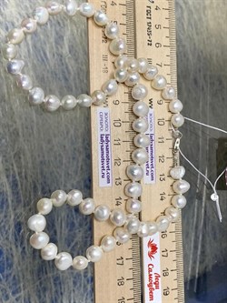 *Ожерелье р.50 д.7*8 Белый Жемчуг Барокко арт. 810800800002.050-661 - фото 253090 *Ожерелье р.50 д.7*8 Белый Жемчуг Барокко арт. 810800800002.050-661 - фото 253090