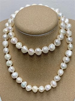 *Ожерелье р.50 д.7*8 Белый Жемчуг Барокко арт. 810800800002.050-661 - фото 253093 *Ожерелье р.50 д.7*8 Белый Жемчуг Барокко арт. 810800800002.050-661 - фото 253093