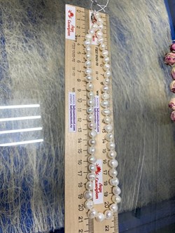 *Ожерелье р.45 д.7*8 р.45 Белый Жемчуг Барокко арт. 810800800002.045-118 - фото 253095