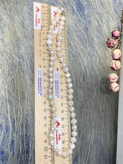 *Ожерелье р.45 д.7*8 Белый Жемчуг Барокко арт. 810800800002.045-647 - фото 253104