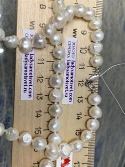 *Ожерелье р.45 д.7*8 Белый Жемчуг Барокко арт. 810800800002.045-647 - фото 253105