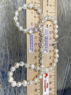 *Ожерелье р.45 д.7*8 Белый Жемчуг Барокко арт. 810800800002.045-647 - фото 253106