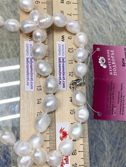 *Ожерелье р.55 д.7,5*11 Белый Жемчуг Барокко арт. 811101200009.055-510 - фото 253112