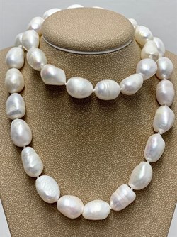 *Ожерелье р.55 д.7,5*11 Белый Жемчуг Барокко арт. 811101200002.055-540 - фото 253125 *Ожерелье р.55 д.7,5*11 Белый Жемчуг Барокко арт. 811101200002.055-540 - фото 253125