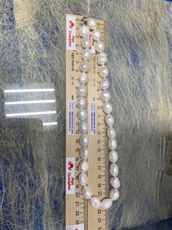 *Ожерелье р.45 д.7,5*11 Белый Жемчуг Барокко арт. 811101200002.045-502 - фото 253142