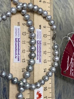 *Ожерелье р.55 д.6*7 Серебристый Жемчуг арт. 810705330002.055-378 - фото 253146 *Ожерелье р.55 д.6*7 Серебристый Жемчуг арт. 810705330002.055-378 - фото 253146