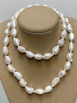 *Ожерелье р.55 д.5*8 Белый Жемчуг Барокко арт. 810800740009.055-930 - фото 253166 *Ожерелье р.55 д.5*8 Белый Жемчуг Барокко арт. 810800740009.055-930 - фото 253166