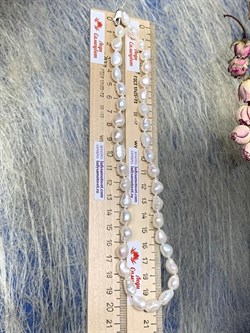 *Ожерелье р.45 д.5*8 Белый Жемчуг Барокко арт. 810800740009.045-787 - фото 253178 *Ожерелье р.45 д.5*8 Белый Жемчуг Барокко арт. 810800740009.045-787 - фото 253178