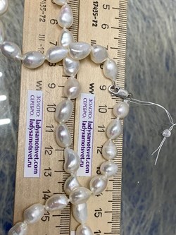 *Ожерелье р.45 д.5*8 Белый Жемчуг Барокко арт. 810800740009.045-787 - фото 253179 *Ожерелье р.45 д.5*8 Белый Жемчуг Барокко арт. 810800740009.045-787 - фото 253179