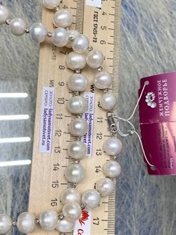 *Ожерелье р.55 д.10*11 Белый Жемчуг арт. 811100540470.055-469 - фото 253185