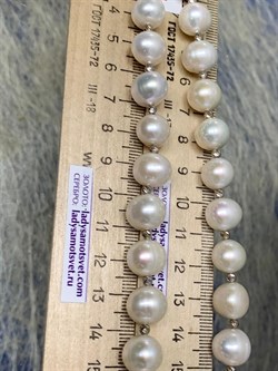 *Ожерелье р.55 д.10*11 Белый Жемчуг арт. 811100540470.055-469 - фото 253187