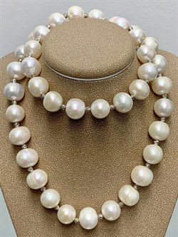 *Ожерелье р.55 д.10*11 Белый Жемчуг арт. 811100540470.055-469 - фото 253188