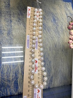 *Ожерелье р.50 д.10*11 Белый Жемчуг арт. 811100540469.050-421 - фото 253191