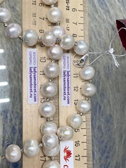 *Ожерелье р.50 д.10*11 Белый Жемчуг арт. 811100540469.050-421 - фото 253192