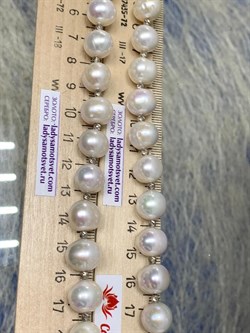 *Ожерелье р.50 д.10*11 Белый Жемчуг арт. 811100540469.050-421 - фото 253194