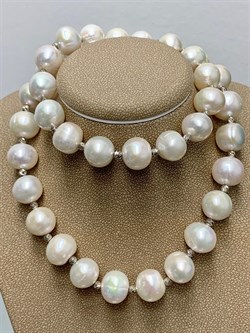 *Ожерелье р.50 д.10*11 Белый Жемчуг арт. 811100540469.050-421 - фото 253195