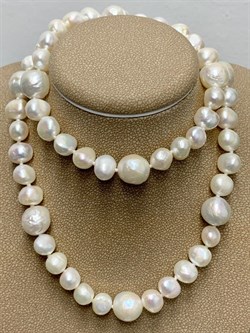 *Ожерелье р.50 д.7*8 д.10*10,5 Белый Жемчуг Барокко арт. 810800800513.050-293 - фото 253239 *Ожерелье р.50 д.7*8 д.10*10,5 Белый Жемчуг Барокко арт. 810800800513.050-293 - фото 253239