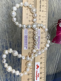 *Ожерелье р.45 д.7*8 д.10*10,5 Белый Жемчуг Барокко арт. 810800800513.045-286 - фото 253246