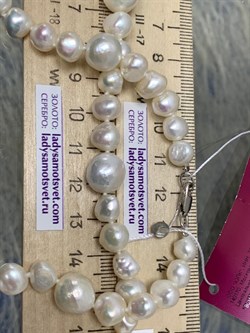 *Ожерелье р.40 д.7*8 д.10*10,5 Белый Жемчуг Барокко арт. 810800800513.040-279 - фото 253251