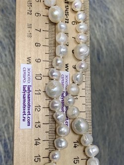 *Ожерелье р.40 д.7*8 д.10*10,5 Белый Жемчуг Барокко арт. 810800800513.040-279 - фото 253253