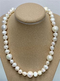 *Ожерелье р.40 д.7*8 д.10*10,5 Белый Жемчуг Барокко арт. 810800800513.040-279 - фото 253254