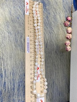 *Ожерелье р.50 д.7*8 д.8,5*10 Белый Жемчуг Барокко арт. 810800800508.050-033 - фото 253257 *Ожерелье р.50 д.7*8 д.8,5*10 Белый Жемчуг Барокко арт. 810800800508.050-033 - фото 253257