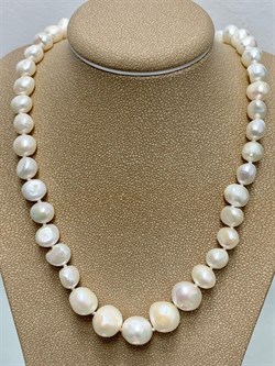 *Ожерелье р.50 д.7*8 д.8,5*10 Белый Жемчуг Барокко арт. 810800800508.050-033 - фото 253260 *Ожерелье р.50 д.7*8 д.8,5*10 Белый Жемчуг Барокко арт. 810800800508.050-033 - фото 253260