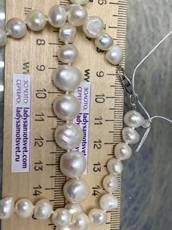 *Ожерелье р.45 д.7*8 д.8,5*10,5 Белый Жемчуг Барокко арт. 810800800508.045-019 - фото 253264