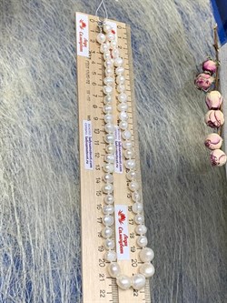 *Ожерелье р.45 д.7*8 д.8,5*10,5 Белый Жемчуг Барокко арт. 810800800508.045-002 - фото 253269