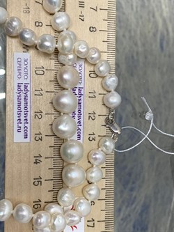 *Ожерелье р.45 д.7*8 д.8,5*10,5 Белый Жемчуг Барокко арт. 810800800508.045-002 - фото 253270