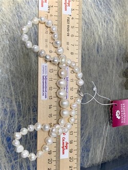 *Ожерелье р.45 д.7*8 д.8,5*10,5 Белый Жемчуг Барокко арт. 810800800508.045-002 - фото 253271