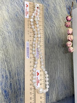 *Ожерелье р.45 д.7*8 д.13*15 Белый Жемчуг Барокко арт. 810800800506.045-262 - фото 253291 *Ожерелье р.45 д.7*8 д.13*15 Белый Жемчуг Барокко арт. 810800800506.045-262 - фото 253291