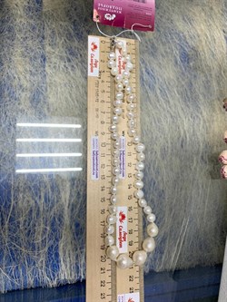 *Ожерелье р.45 д.7*8 д.11*11,5 Белый Жемчуг Барокко арт. 810800800516.045-385 - фото 253302