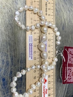 *Ожерелье р.45 д.7*8 д.11*11,5 Белый Жемчуг Барокко арт. 810800800516.045-385 - фото 253304