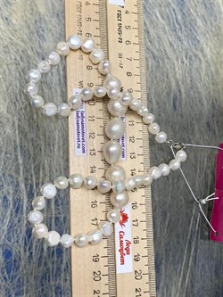 *Ожерелье р.45 д.7*8 д.11*11,5 Белый Жемчуг Барокко арт. 810800800515.045-392 - фото 253317